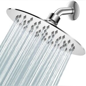 Hopopro 8” Rain Shower Head High Pressure Stainless Steel Rainfall Shower Head